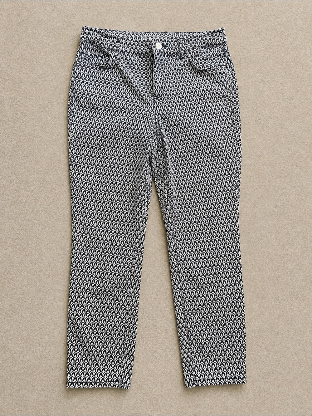 Tommy Bahama Boracay Beach High Rise Ankle Pants Geometric Print Size 28 - Picture 2 of 9